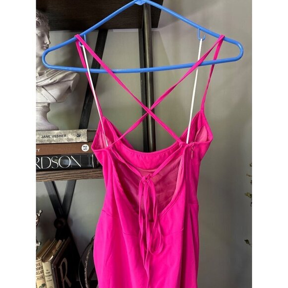 Amanda Uprichard Jasalina Maxi Dress Hot Pink Womens Size Large - Picture 9 of 11